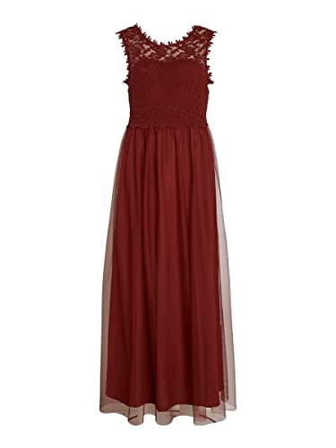 Vila Kobiety Vilynnea Maxi Dress - Noos Sukienka, Czerwony, 36