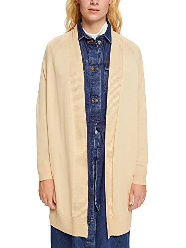 ESPRIT Kardigan z dzianiny, kremowy beżowy, XL