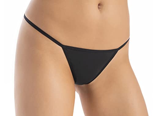 Teyli Damskie stringi z siateczki, czarny, L
