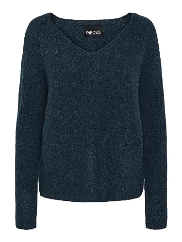 Bestseller A/S Damski sweter Pcellen Ls V-Neck Knit Noos Bc, Reflecting Pond, S