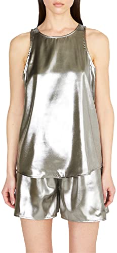 Sisley Damska koszulka Top 5UGWLH00R, srebro 901, L, Srebro 901, L