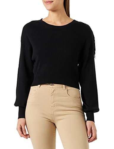 Pinko Damska koszula PALLADIO Maglia COSTINA VISCOS Henley, Z99_Nero Limousine, L, Z99_nero limuzyna, L