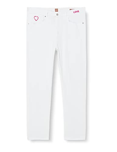 BOSS Damskie spodnie jeansowe, White100, 28