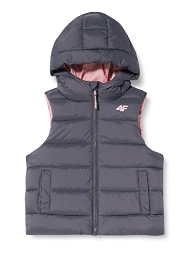 4F JUNIOR Down Jacket dla dziewczynek, DARK GREY, 122