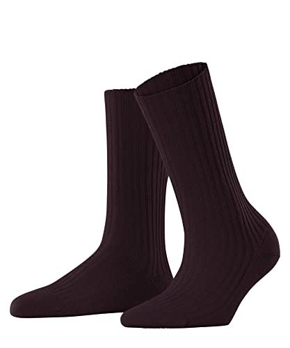 FALKE Kobiety Skarpety Cosy Wool Boot W SO Wełna jednokolorowe 1 Sztuka, Czerwony (Barolo 8596), 39-42