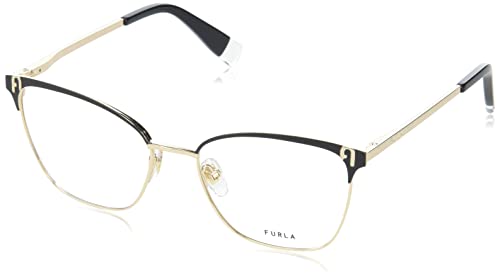 Furla VFU544 okulary, różowe złoto z półmatowymi czarnymi częściami, 54 damskie, Rose Gold With Semi Matt Black Parts, 54