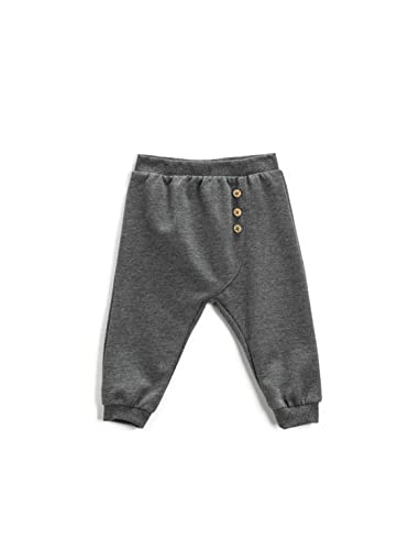 Koton Baby Boy Jogger spodnie dresowe z guzikami, elastyczny pas, Szary (023), 6-9 miesi?cy