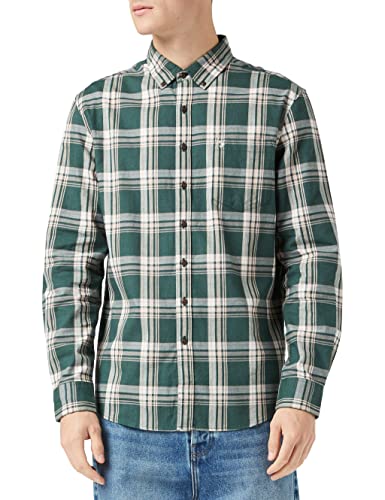 Farah Męska koszula w kratkę Manhattan, ZIELONY, XL