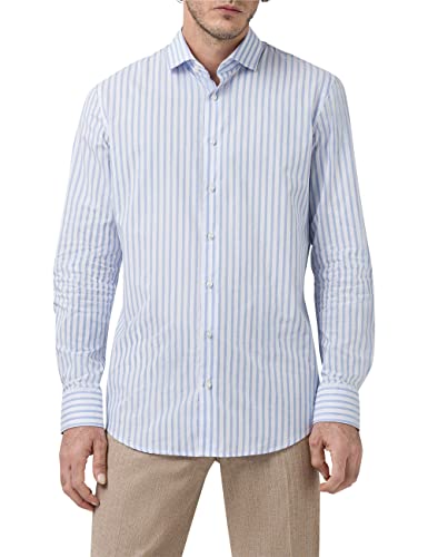 Pierre Cardin Męska koszula Henrique, Blue Fog, 39, Niebieska mg?a, 39