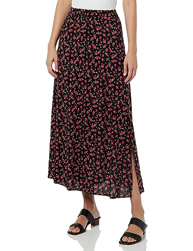 VERO MODA Spódnica damska, Czarny/Aop: niki, L