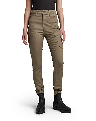 G-STAR RAW Damskie spodnie typu G z wysokim stanem Cargo Skinny, Zielony (Cavalry C105-c631), 28W x 32L