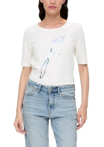 s.Oliver Sales GmbH & Co. KG/s.Oliver T-shirt damski z krótkim rękawem, biały, 46