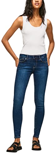 Pepe Jeans Dżinsy damskie Pixie, Niebieski (Denim-vt8), 30W / 32L