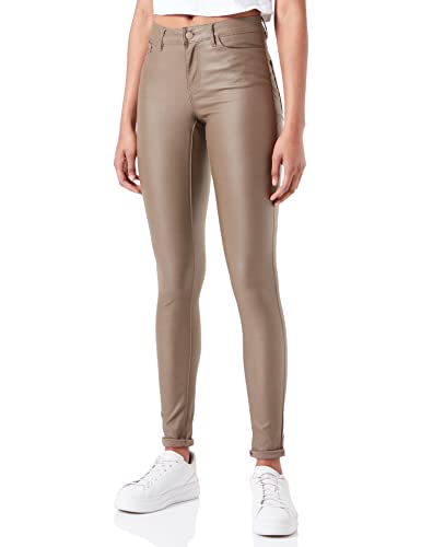 VERO MODA Vmseven Nw Ss Smooth Coated Pants Noos Pants damskie spodnie, Bungee Cord/Szczegóły: powlekane, XS