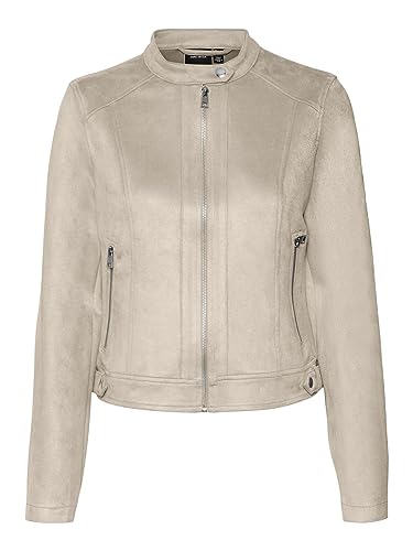 VERO MODA Vmjose Mari Short Faux Suede Jacket Boos kurtka damska, owsianka, XL