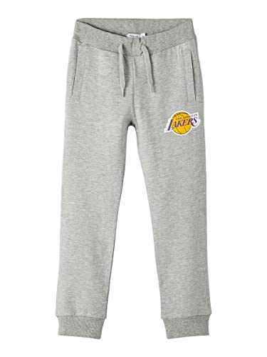 NAME IT Nkmnevin NBA SWE Pants Box Bru OUS bluza chłopięca, szary melanż, 122