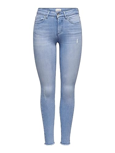 ONLY Dżinsy damskie skinny fit wysokie ONLBlush, jasnoniebieski (light blue denim), L x 36L