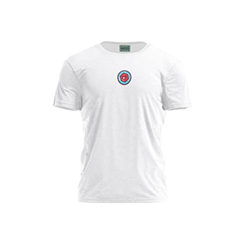 Bona Basics, Męski T-shirt z cyfrowym nadrukiem,% 100 bawełna, biały, na co dzień, męski top, rozmiar: L, biały, L