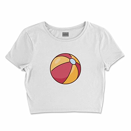 Bona Basics, Koszulka damska z nadrukiem cyfrowym,%100 bawełna, biała, casualowa, topy damskie, rozmiar: S, biały, S Krótki