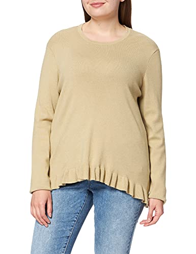NA-KD Damska koszula z długim rękawem z dzianiny, khaki, XXL