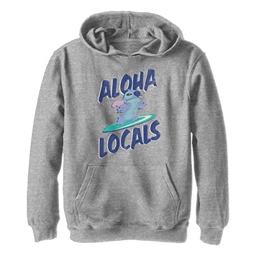 Disney Chłopięca bluza z kapturem Aloha Locals Stitch, Athletic Heather, S