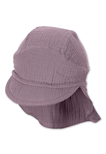 Sterntaler Unisex dziecięca czapka z daszkiem, ochrona karku, uniwersalna czapka dziecięca, liliowy, 55