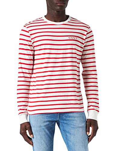 GANT Męski T-shirt, Bright Red, XS