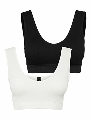 Vero Moda Accessories Top damski, Snow White/Pack:black/Snow White, M/L