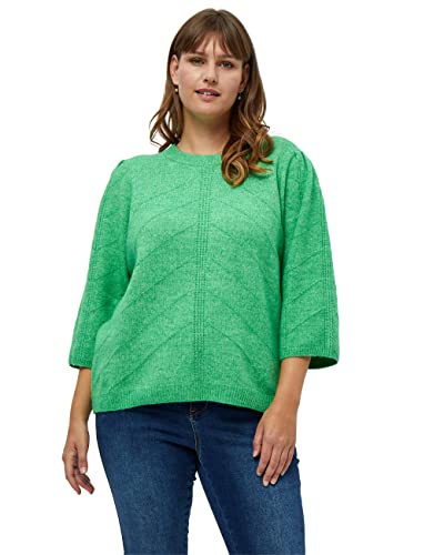 Peppercorn Damski sweter z rękawem Lenore 3/4 Curve, jasnozielony, 22, Intensywna zieleń, 48-Du?e rozmiary