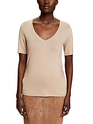 ESPRIT Collection Damska koszulka 043EO1K309, 261/LIGHT Taupe 2, XL, 261/Light Taupe 2, XL