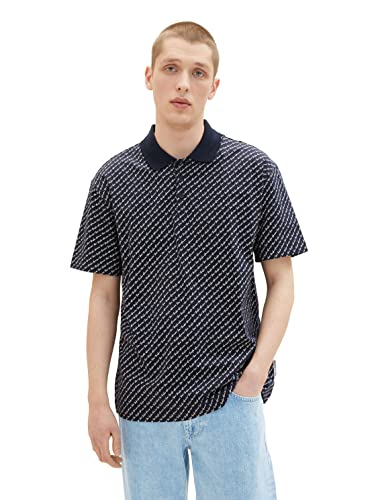 TOM TAILOR Denim Męska koszulka polo, 31888-Wording Laser Print, S 1036383, 31888 - Wording Laser Print, S