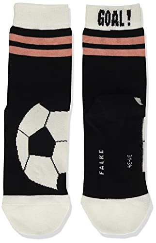 FALKE Unisex dziecięce skarpety funkcyjne, wzmocnione, zapobiegające poceniu się, antypoślizgowe, szybkoschnące, oddychające, bawełniane, funkcyjne, 1 para, czarny (Black 3001), 31-34