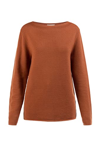 LEOMIA Damski sweter z dzianiny z długim rękawem 15624681-LE02, czerwony lis, XL/XXL, lisa czerwień, XL-XXL