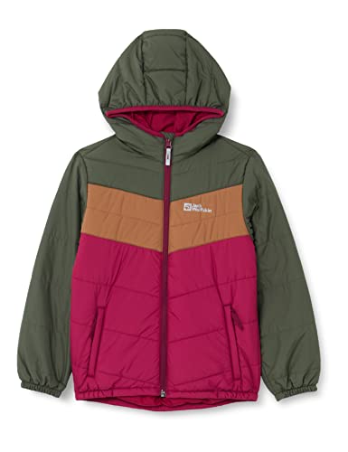 Jack Wolfskin Unisex Three Hills Jacket, Dark Ruby, 152