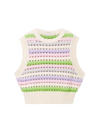 TOM TAILOR Dziewczęcy sweter w paski, 32556-różowy fioletowy wielokolorowy pasek, 176 cm