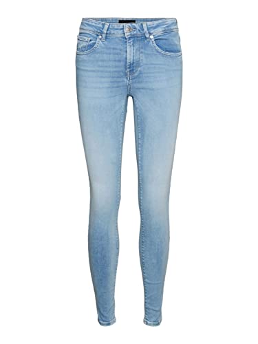 VERO MODA VMLUX Slim Fit dżinsy damskie Mid Rise, jasnoniebieski (light blue denim), S / 31L