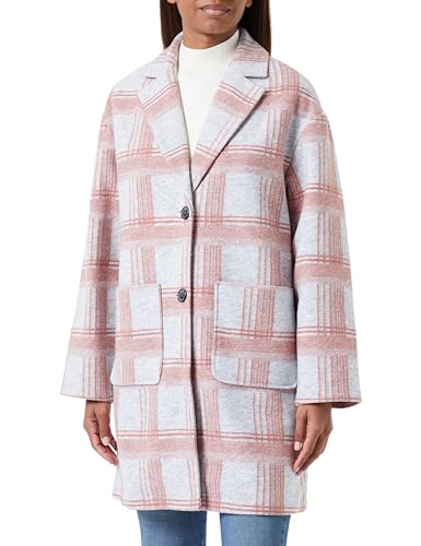 TOM TAILOR Płaszcz damski ze wzorem w kratkę, 33772-Rose Grey Check, XXL