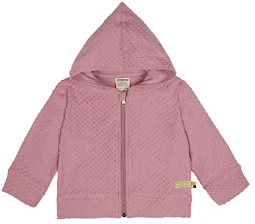 loud + proud Dziewczęca kurtka frotte w kropki, certyfikat GOTS, Aster, 98/104, Aster, 98/104 cm