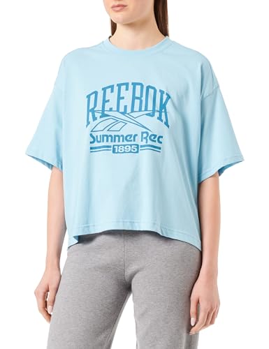 Reebok Damska koszulka z grafiką, zielona, 2XL, ZIELONY, S