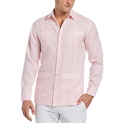Cubavera Męska koszula z kołnierzem button-down, różowy (Dogwood), S