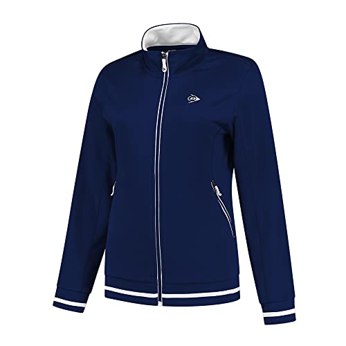 Dunlop Girl's Club Girls Knitted Jacket Tennis Shirt, granatowy, 164, grantowy, 164 cm