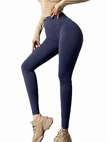 Legginsy do jogi z wysokim stanem EULLA dla kobiet, 05 Różowy Niebieski, L