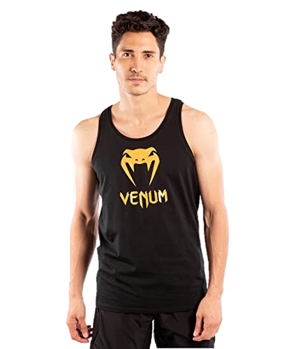 Venum Męska klasyczna koszula tank top, czarna/złota, rozmiar XXL