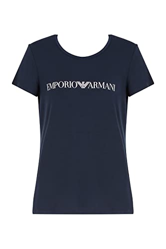 Emporio Armani Swimwear Damska koszulka plażowa z logo Viscose, morski, XS