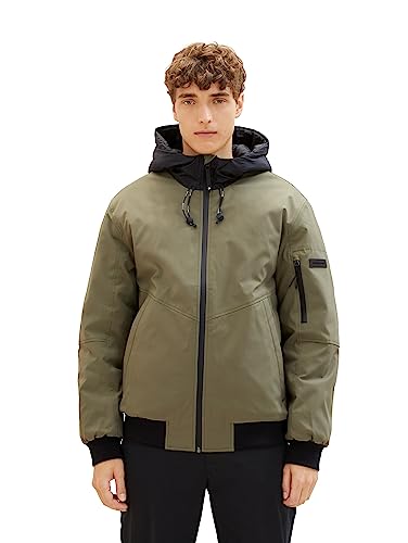 TOM TAILOR Denim Męska kurtka softshellowa z kapturem, 10415-dusty Olive Green, L