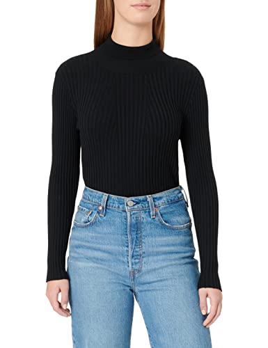 PIECES Dzianinowy sweter damski, Black 1, XL