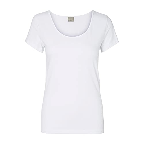 VERO MODA Damska koszulka Vmmaxi My Soft Ss w kształcie litery U Noos, Bright White, XXL