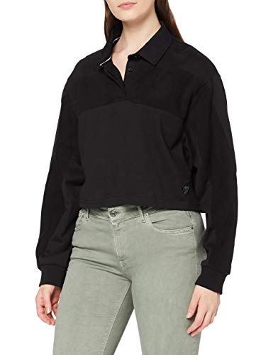Superdry Sportstyle Dolman Rugby Top Kobiety Polo, Czarny, 10