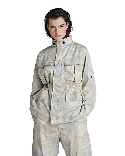 G-STAR RAW Damska koszulka Field Overshirt Jacket, Multicolor (Whitebait Woodland Camo C318-d213), L