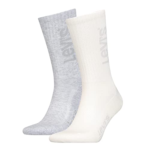 Levi's Tonal Logo Sock Crew, Marshmellow/jasnoszary Mel, 41.5-43.5 EU
